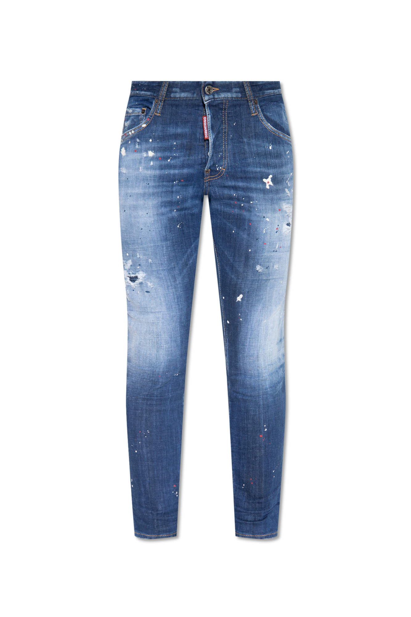 ★Dsquared2★Medium Filo Blu Wash Skater Jeans★大人気★ Allover Dsquared2 Crystal Wash Boston Jeans